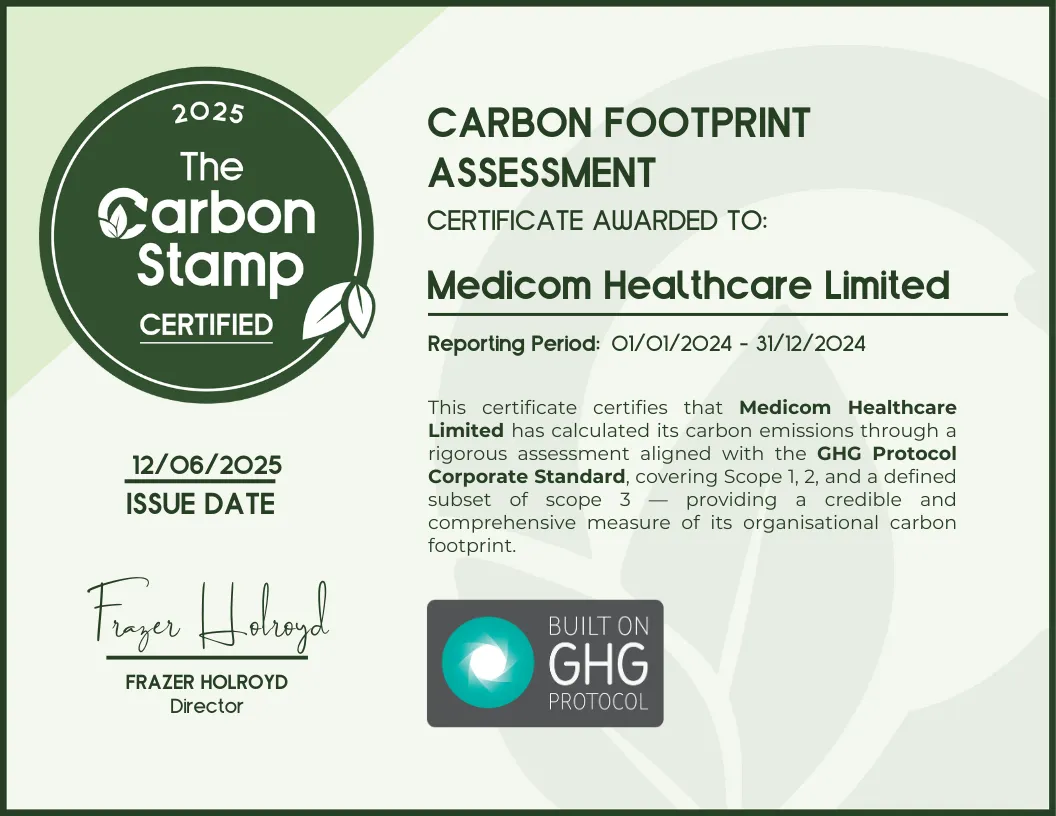 Medicom Healthcare certificate